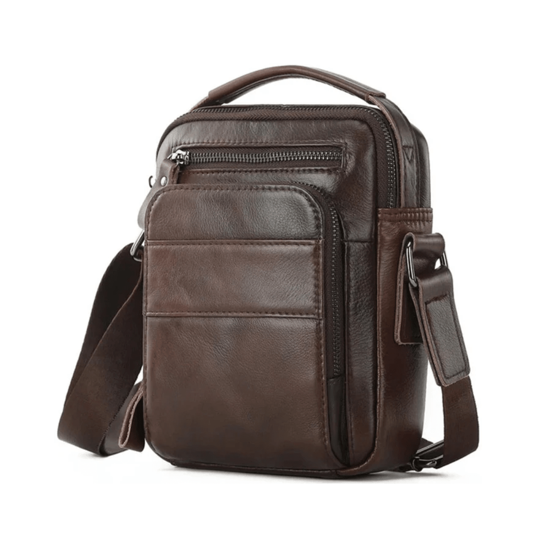 Bolsa de Ombro em Couro Genuino - Genuine Premium - Kabani