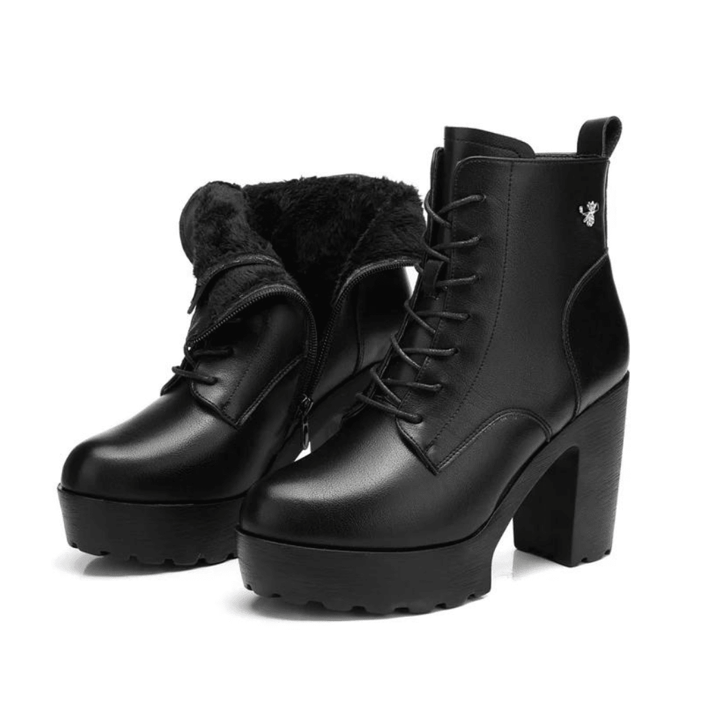 bota-feminina-de-couro-aveludada-mary-8135473 - Kabani