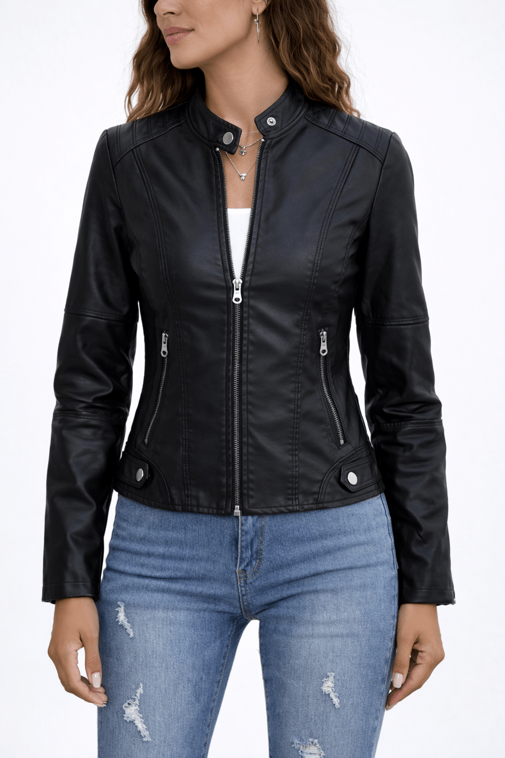 Jaqueta Feminina de Couro Luxy - Kabani