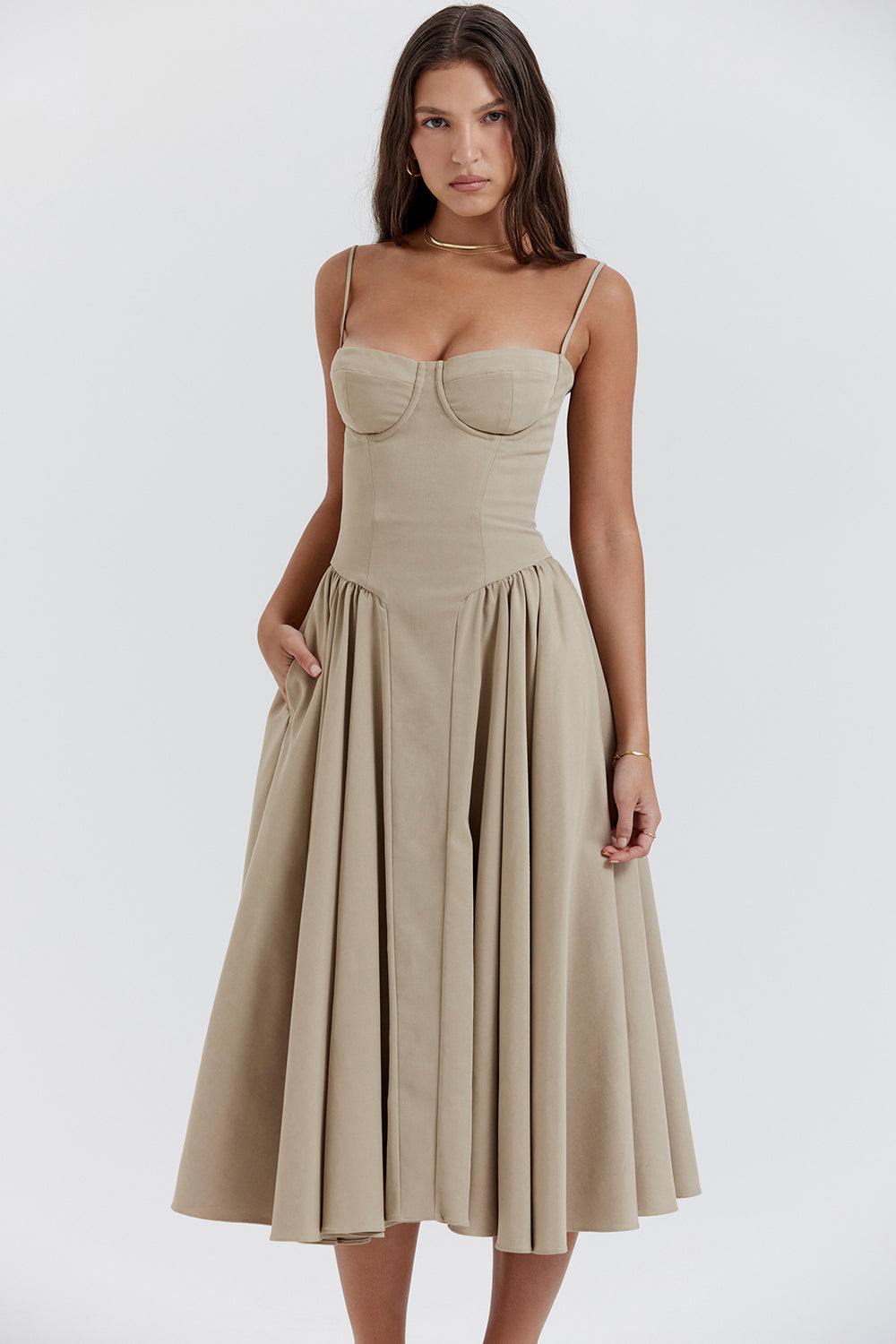 Vestido Midi Bustier Anne
