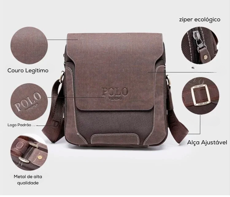 Bolsa de Couro Genuino - Polo Pro