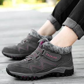 Bota Feminina de Couro Impermeavel Fashion