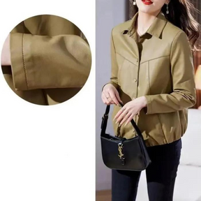 Jaqueta Feminina de Couro Donna Vintage