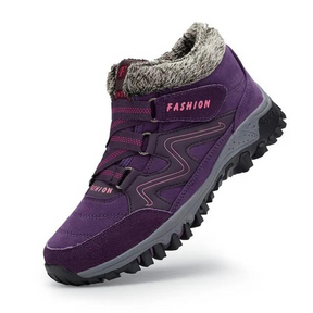 Bota Feminina de Couro Impermeavel Fashion