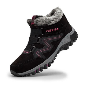 Bota Feminina de Couro Impermeavel Fashion