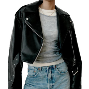 Jaqueta Feminina de Couro Slim Trendy