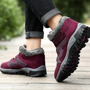 Bota Feminina de Couro Impermeavel Fashion