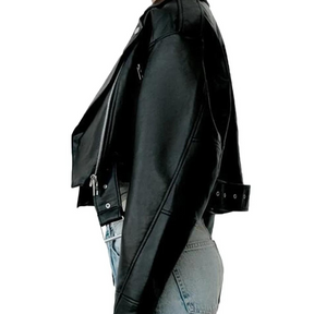 Jaqueta Feminina de Couro Slim Trendy