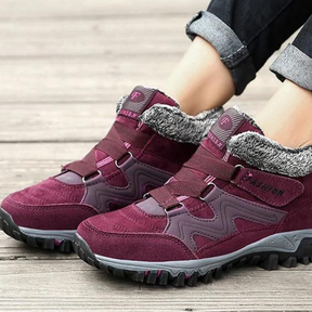 Bota Feminina de Couro Impermeavel Fashion