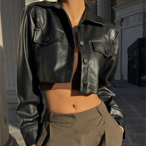 Jaqueta Feminina de Couro Estelle