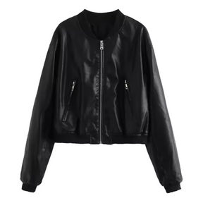Jaqueta Feminina de Couro Outerwear