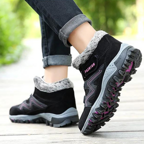 Bota Feminina de Couro Impermeavel Fashion