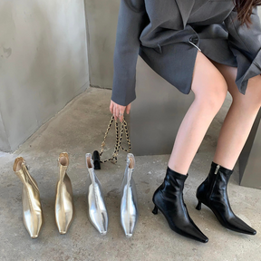 Bota de Couro Feminina Rose