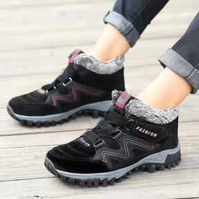 Bota Feminina de Couro Impermeavel Fashion