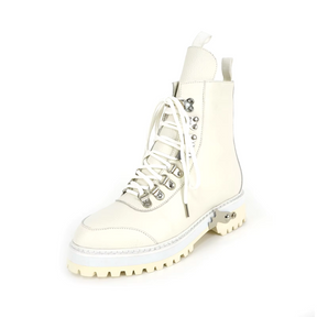 Bota Feminina Coturno de Couro Crimson
