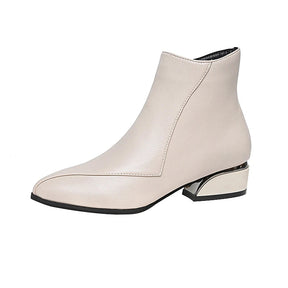 Bota Feminina de Couro Cano Baixo Névea