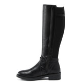 Bota Feminina de Couro Cano Alto Lua