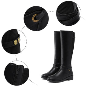bota-feminina-de-couro-cano-alto-lua-2871112 - Kabani