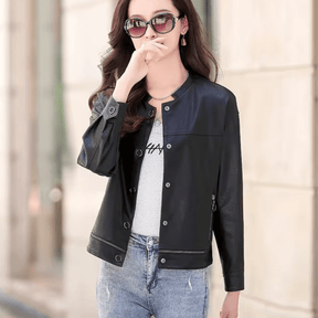 jaqueta-feminina-de-couro-outwear-slim-7598909 - Kabani