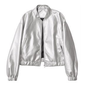 jaqueta-feminina-de-couro-prata-outwear-3426473 - Kabani