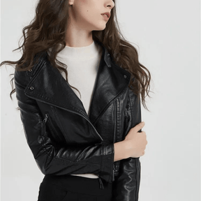 jaqueta-feminina-de-couro-preta-slim-7613004 - Kabani
