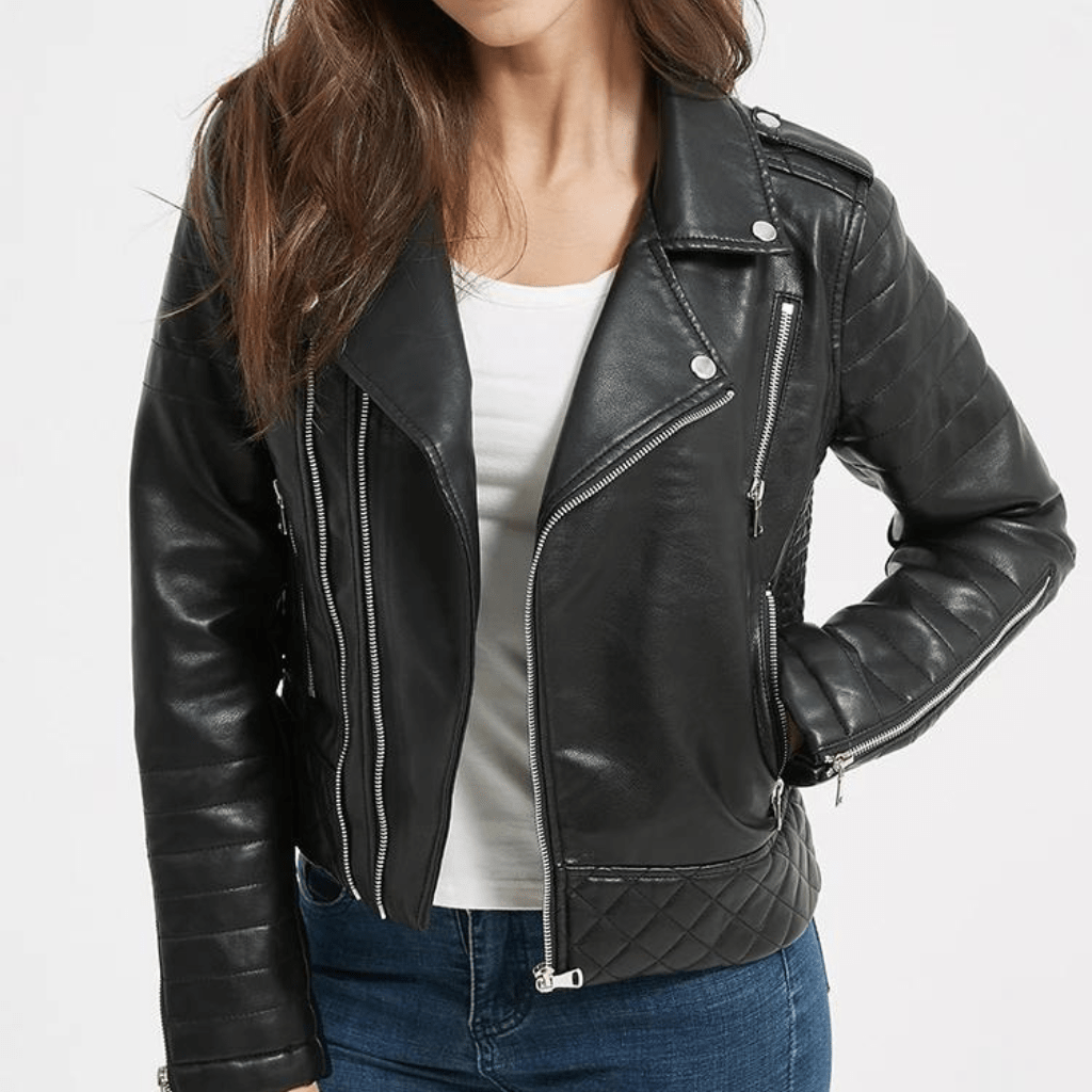 jaqueta-feminina-de-couro-ziper-outwear-4410221 - Kabani